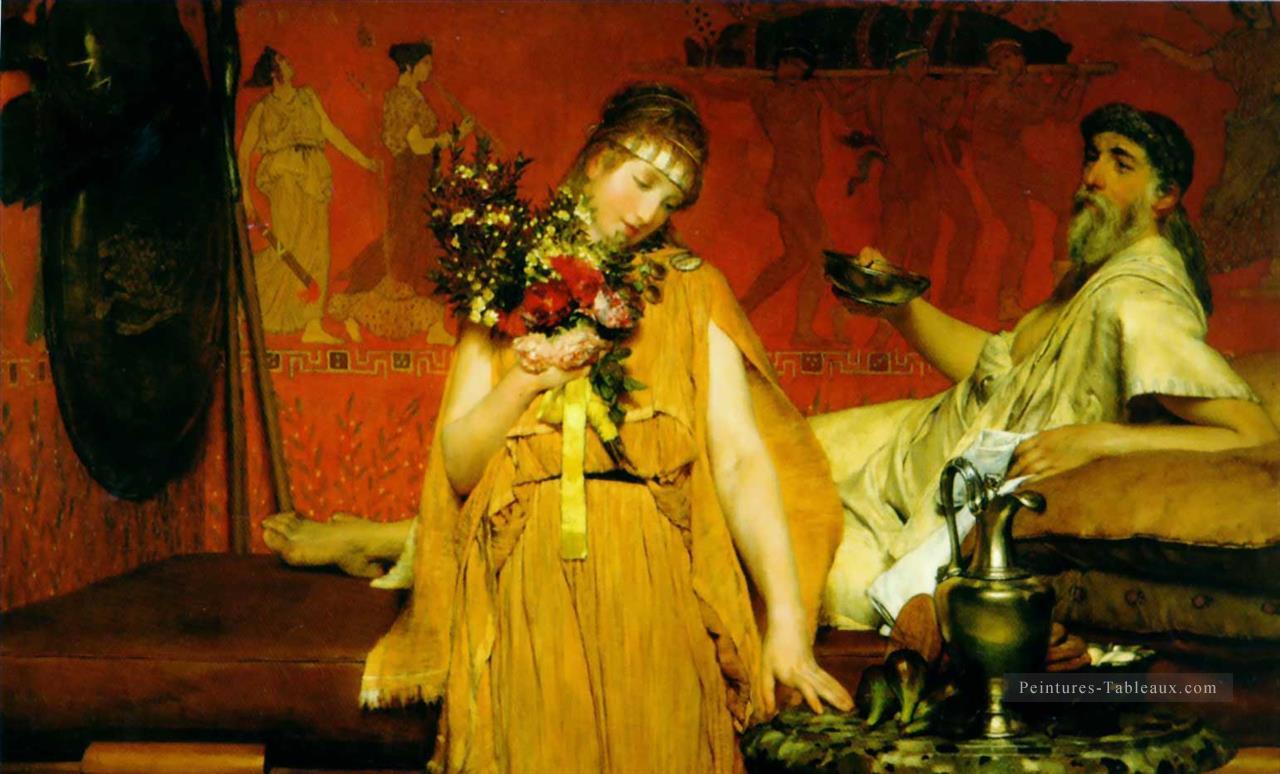 Entre espoir et peur Romantique Sir Lawrence Alma Tadema Peintures à l'huile